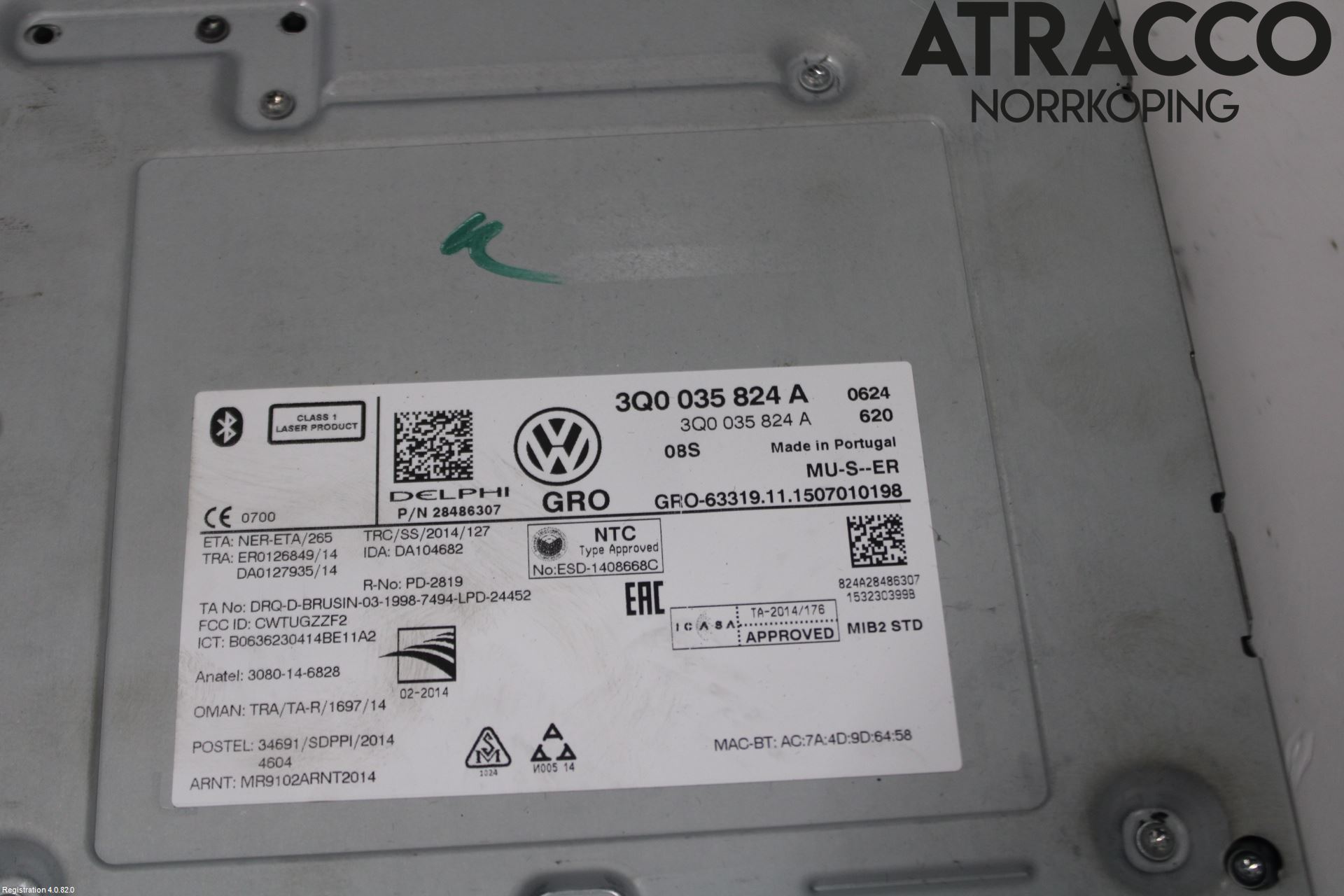 2005 Volkswagen Touran 1.9 TDI RADIO CD PLAYER DISPLAY VWZ2Z2E3057162